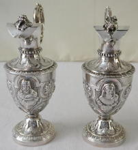 Antique solid silver Antique French Cruets